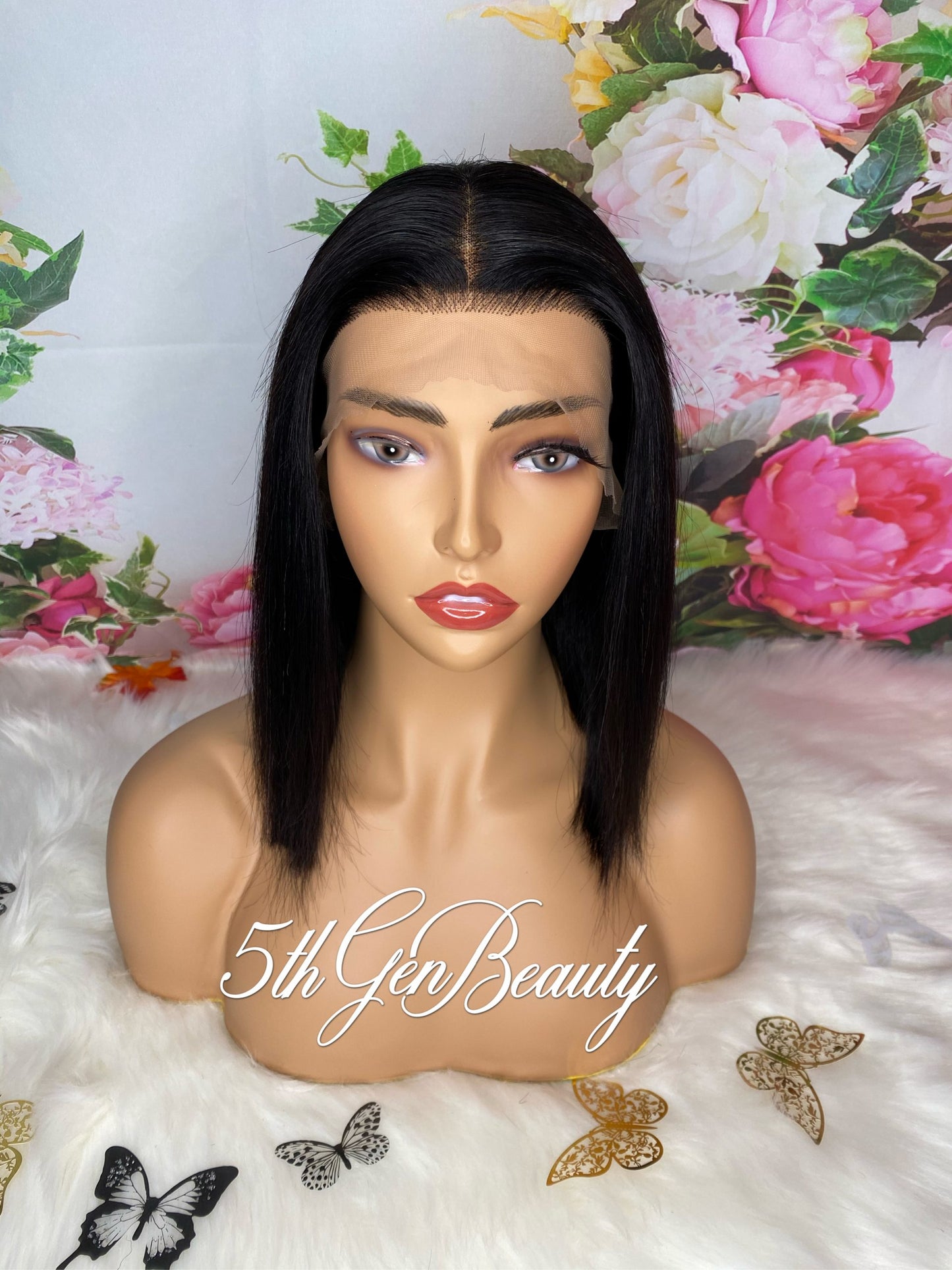 Virgin  Brazilian Blunt Cut Bob Wig