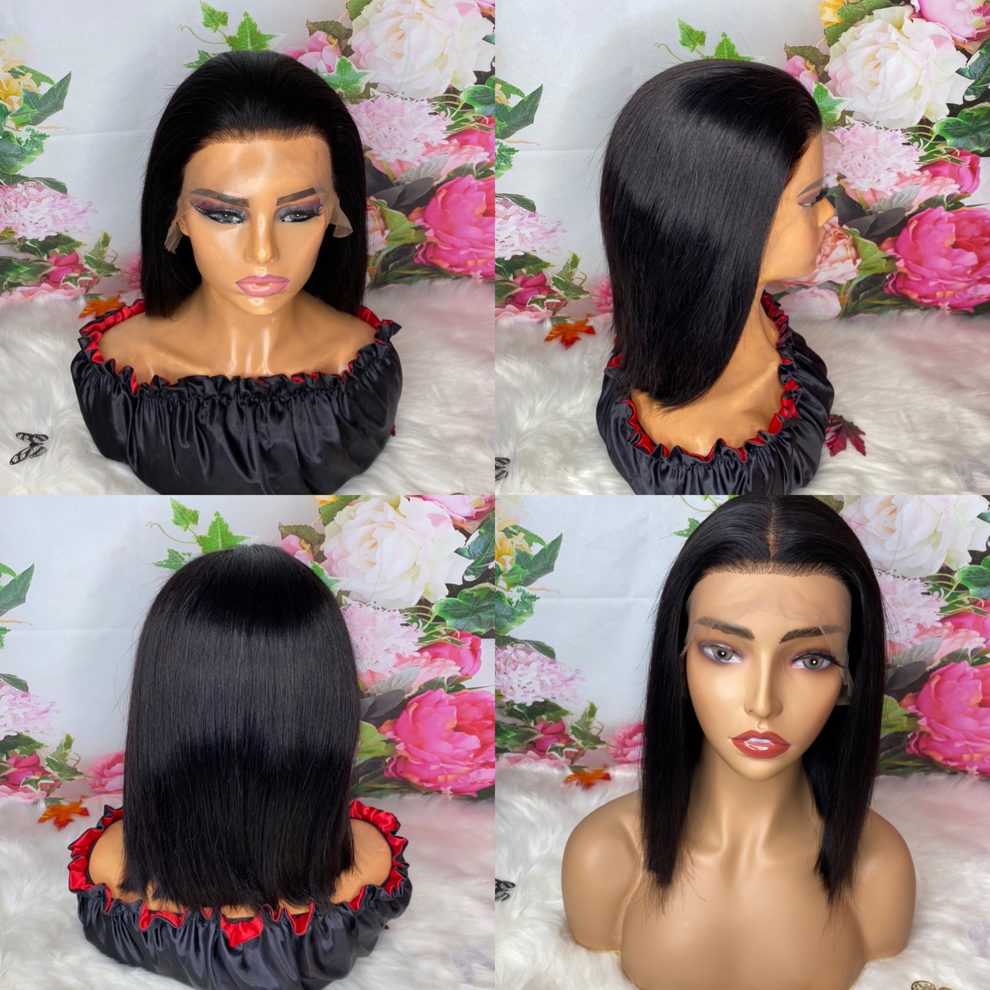 Virgin  Brazilian Blunt Cut Bob Wig