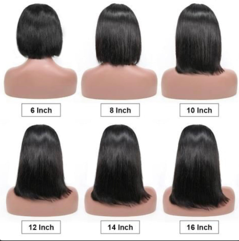 Virgin  Brazilian Blunt Cut Bob Wig