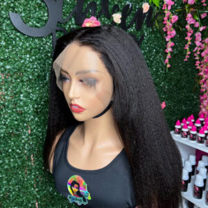 14” Kinky Straight Full Lace Wig
