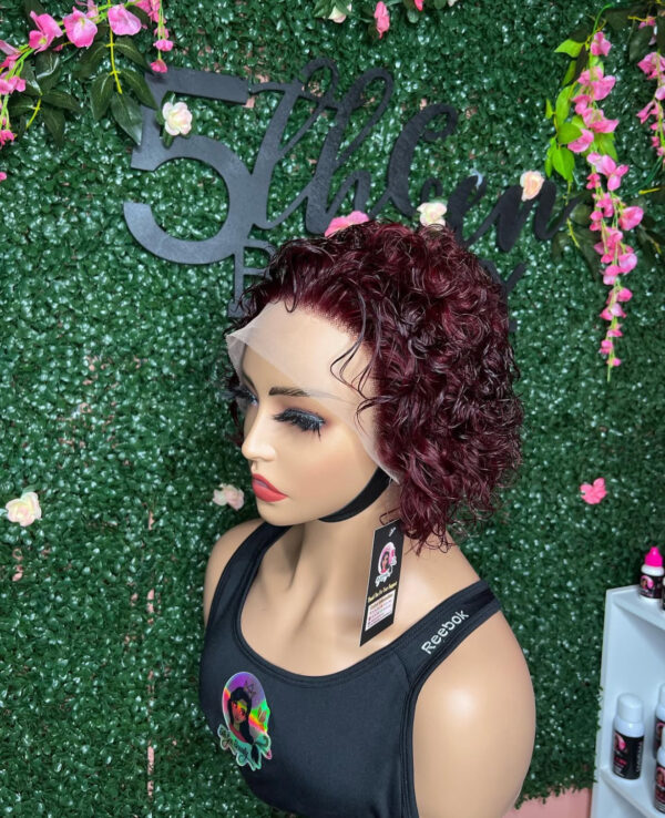Burgundy Curly Pixie - Image 2